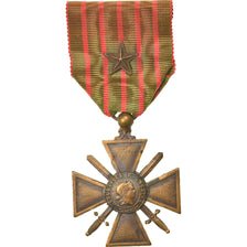 França, Croix de Guerre, Une Etoile, Medal, 1914-1918, Qualidade Muito Boa