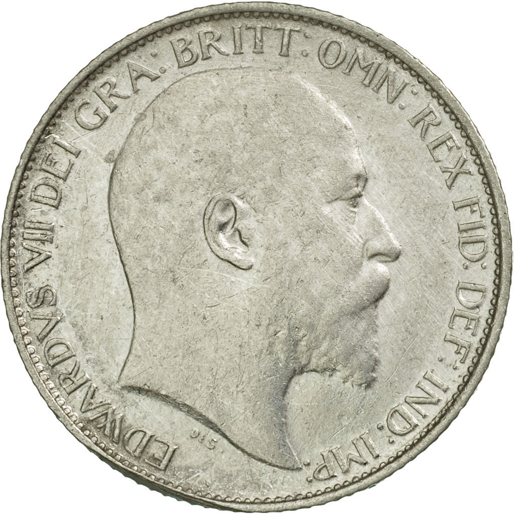 Coin, Great Britain, Edward VII, 6 Pence, 1902, EF(40-45), Silver, KM:799