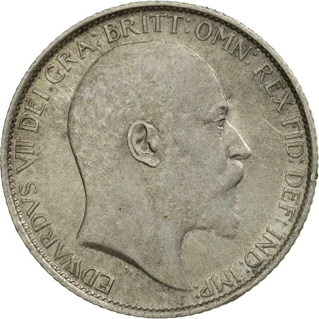 Coin, Great Britain, Edward VII, 6 Pence, 1907, EF(40-45), Silver, KM:799