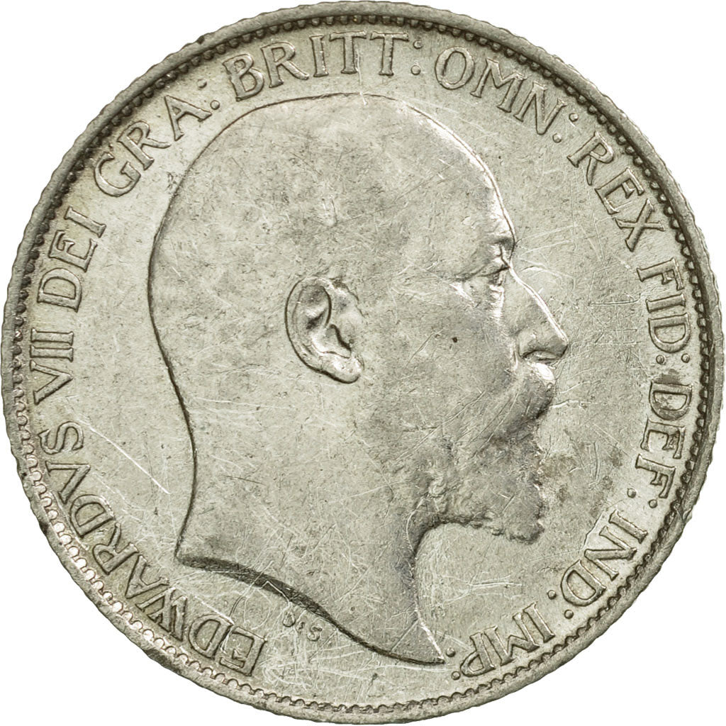Coin, Great Britain, Edward VII, 6 Pence, 1906, EF(40-45), Silver, KM:799