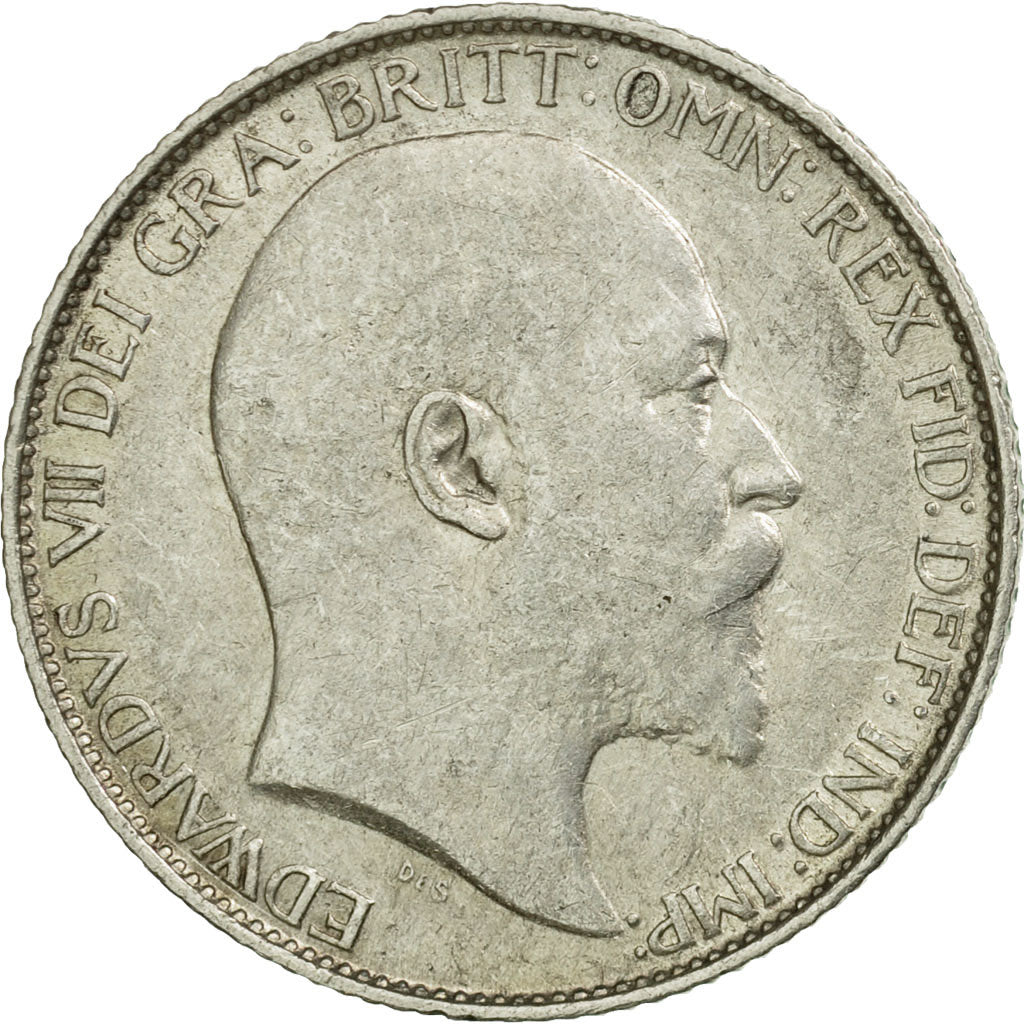 Coin, Great Britain, Edward VII, 6 Pence, 1908, EF(40-45), Silver, KM:799