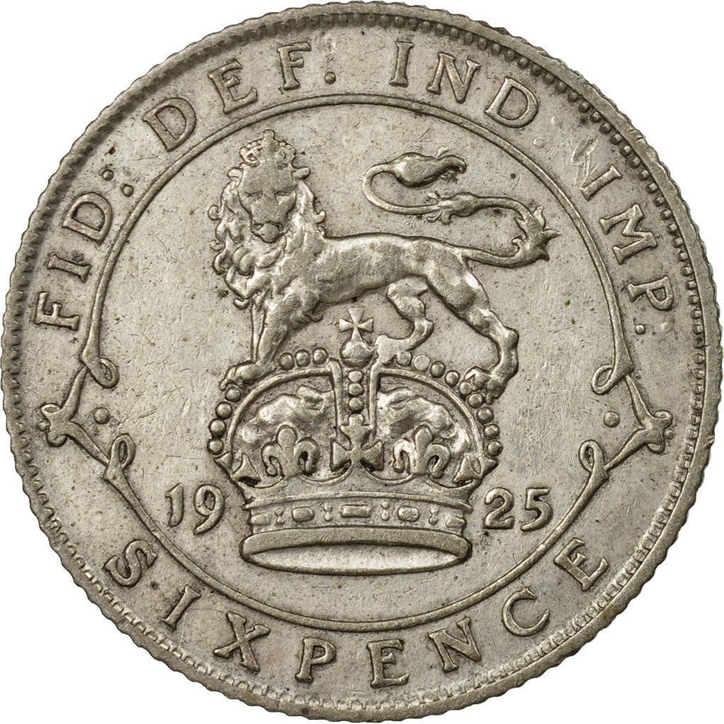Monnaie, Grande-Bretagne, George V, 6 Pence, 1925, TTB, Argent, KM:815a.1