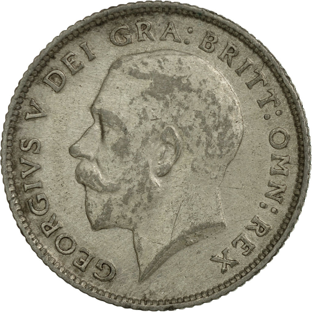 Coin, Great Britain, George V, 6 Pence, 1924, EF(40-45), Silver, KM:815a.1