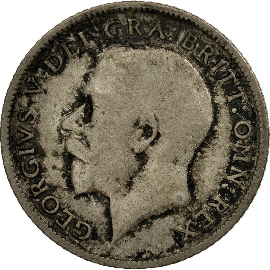 Coin, Great Britain, George V, 6 Pence, 1917, VF(20-25), Silver, KM:815