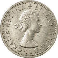Coin, Great Britain, Elizabeth II, 6 Pence, 1966, AU(55-58), Copper-nickel