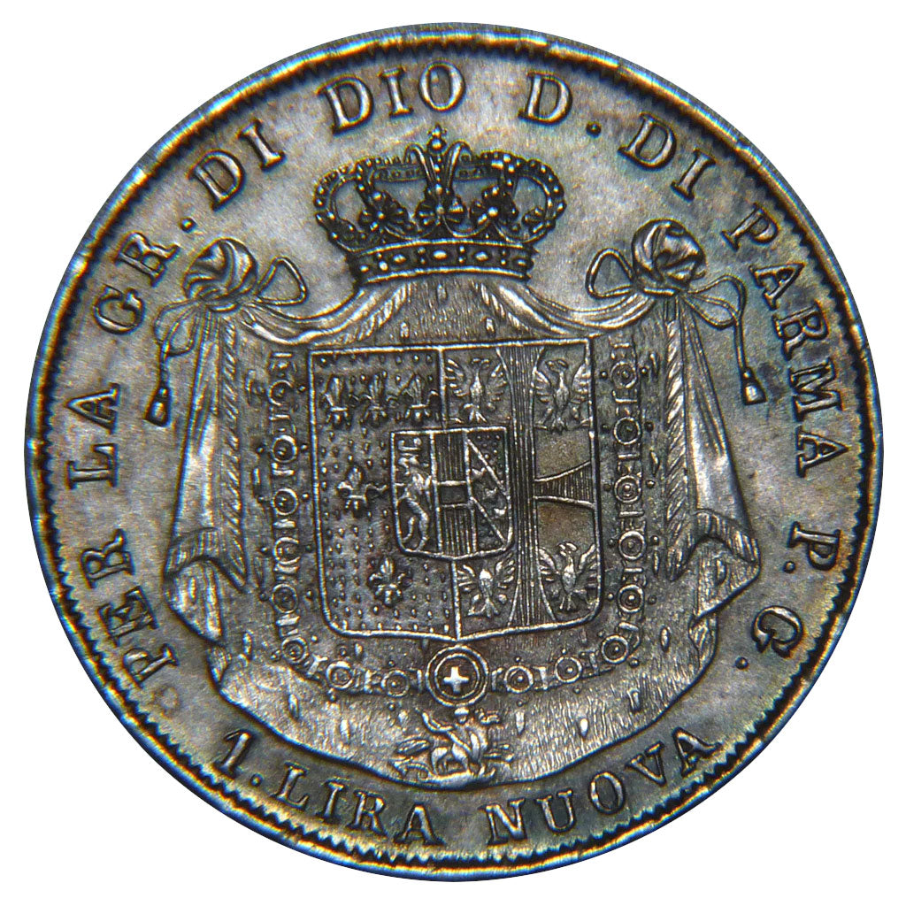 Italy, 1 Lire, 1815, AU(55-58), Silver, 5.00