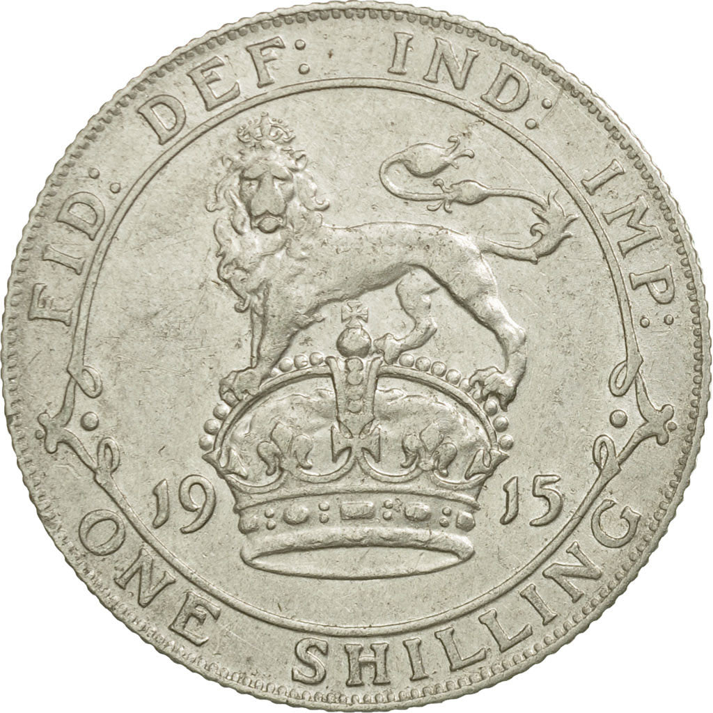 Coin, Great Britain, George V, Shilling, 1915, EF(40-45), Silver, KM:816