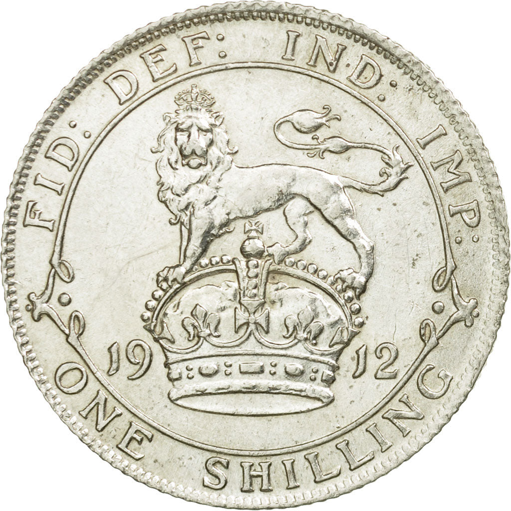Coin, Great Britain, George V, Shilling, 1912, EF(40-45), Silver, KM:816