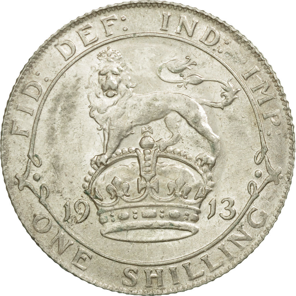 Coin, Great Britain, George V, Shilling, 1913, EF(40-45), Silver, KM:816