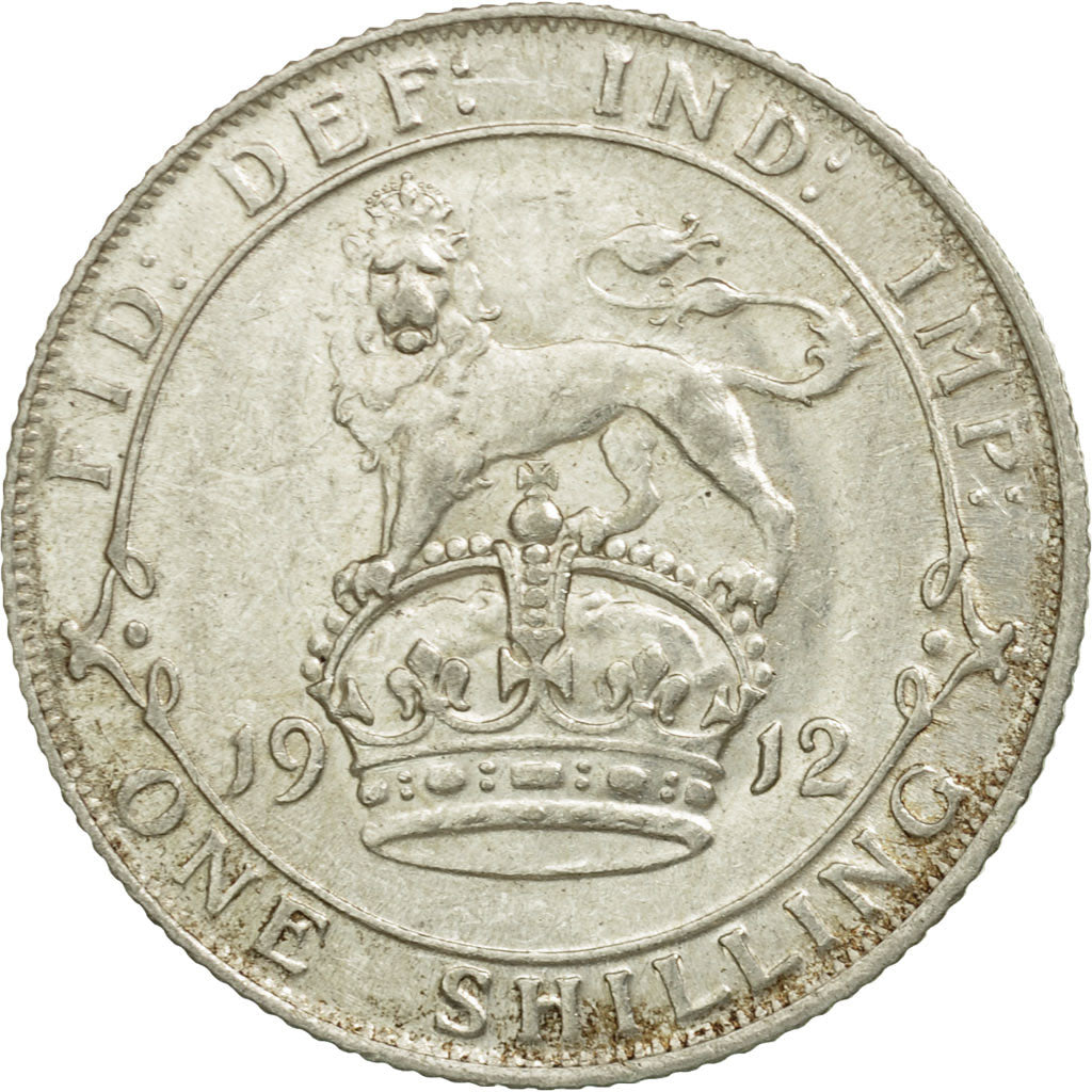 Coin, Great Britain, George V, Shilling, 1912, EF(40-45), Silver, KM:816