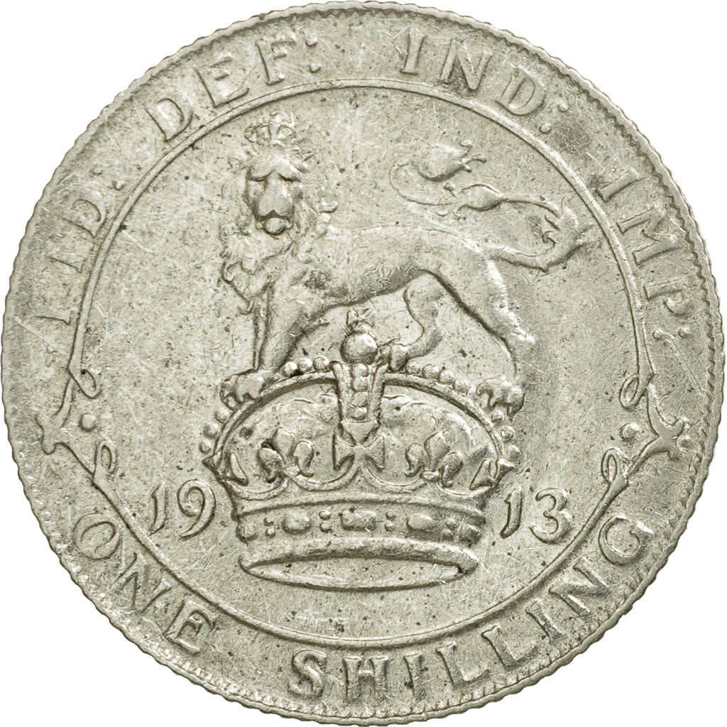 Coin, Great Britain, George V, Shilling, 1913, EF(40-45), Silver, KM:816