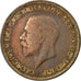 Coin, Great Britain, George V, 1/2 Penny, 1933, VF(30-35), Bronze, KM:837