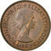 Coin, Great Britain, Elizabeth II, 1/2 Penny, 1953, EF(40-45), Bronze, KM:882
