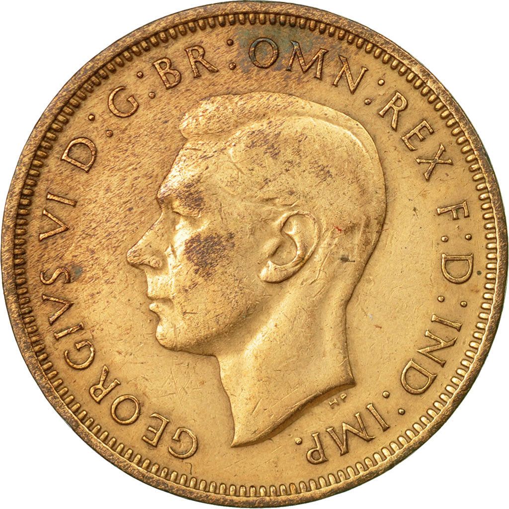Coin, Great Britain, George VI, 1/2 Penny, 1947, EF(40-45), Bronze, KM:844