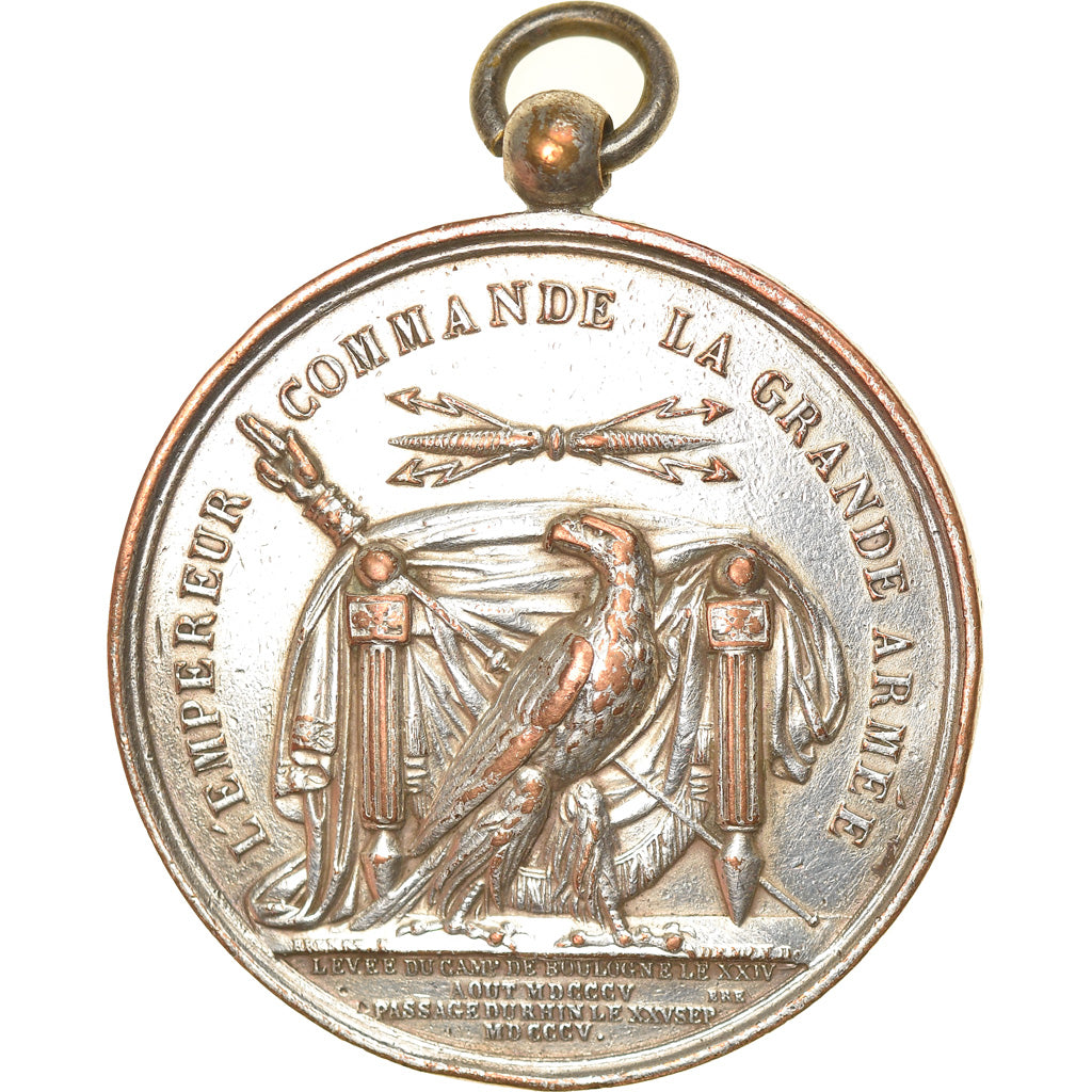 France, Medal, Napoléon Ier, Levée du Camp de Boulogne, History, 1805, Denon /
