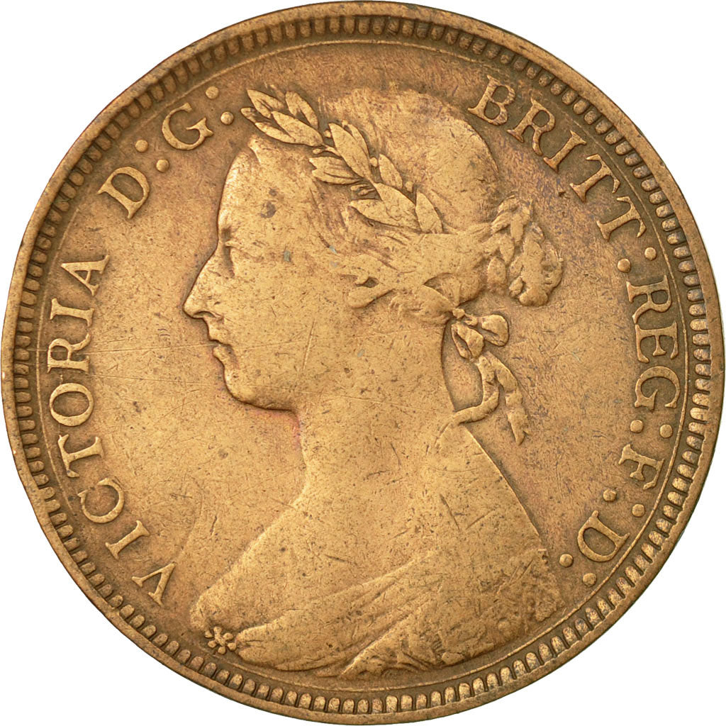 Coin, Great Britain, Victoria, 1/2 Penny, 1886, EF(40-45), Bronze, KM:754