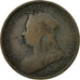Moneda, Gran Bretaña, Victoria, 1/2 Penny, 1898, BC+, Bronce, KM:789