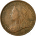 Coin, Great Britain, Victoria, 1/2 Penny, 1897, EF(40-45), Bronze, KM:789