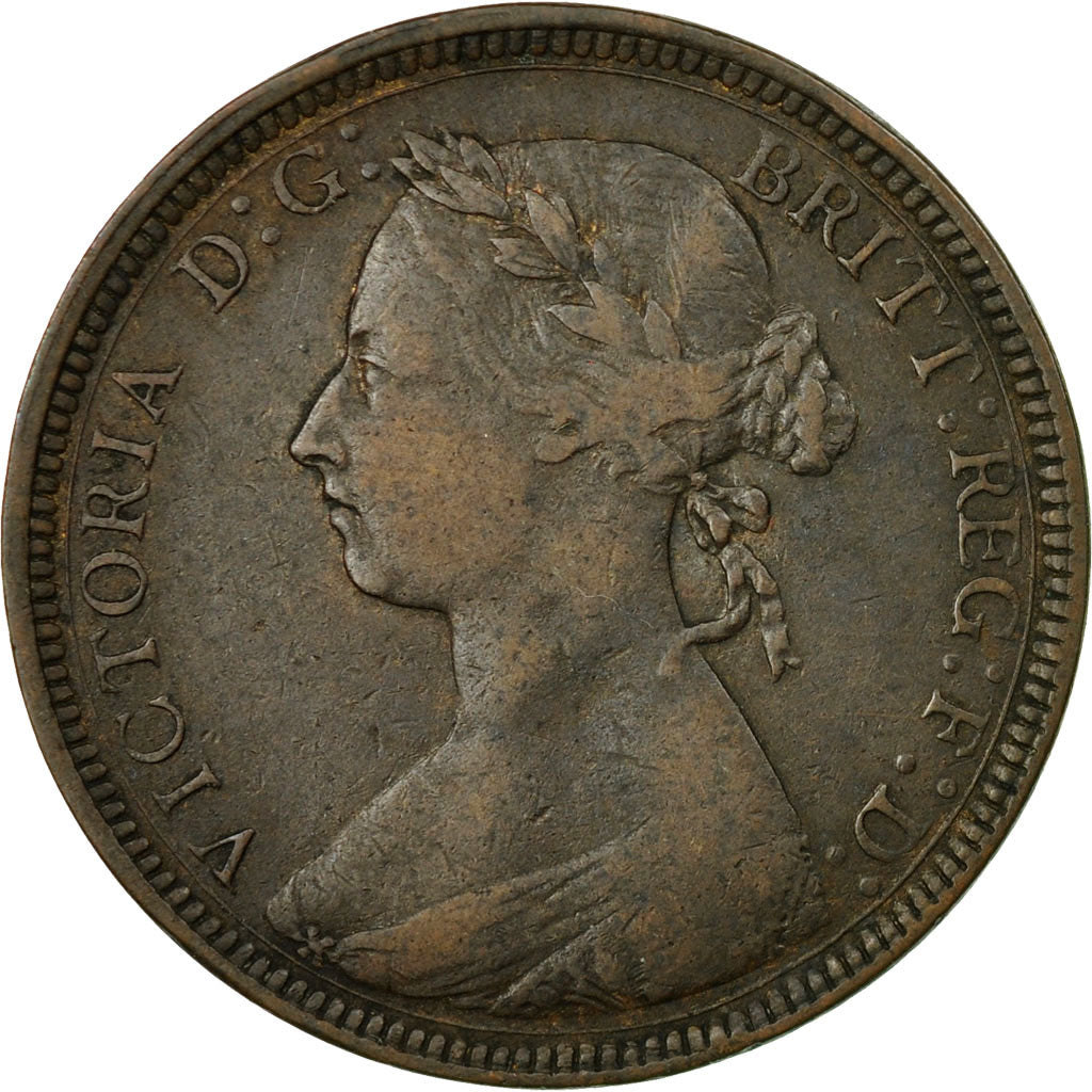 Coin, Great Britain, Victoria, 1/2 Penny, 1892, EF(40-45), Bronze, KM:754