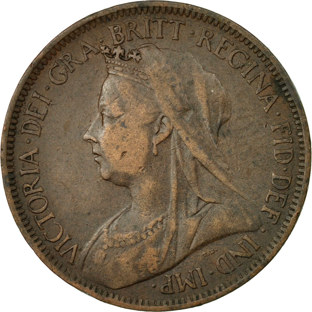 Coin, Great Britain, Victoria, 1/2 Penny, 1901, EF(40-45), Bronze, KM:789
