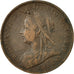 Coin, Great Britain, Victoria, 1/2 Penny, 1901, EF(40-45), Bronze, KM:789