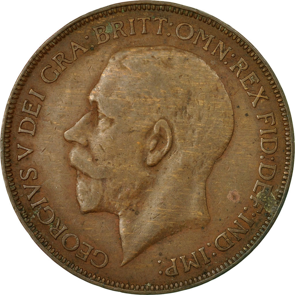 Coin, Great Britain, George V, Penny, 1921, VF(30-35), Bronze, KM:810