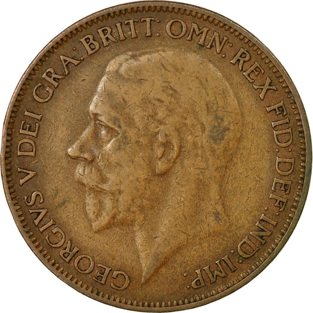 Coin, Great Britain, George V, Penny, 1927, VF(30-35), Bronze, KM:826