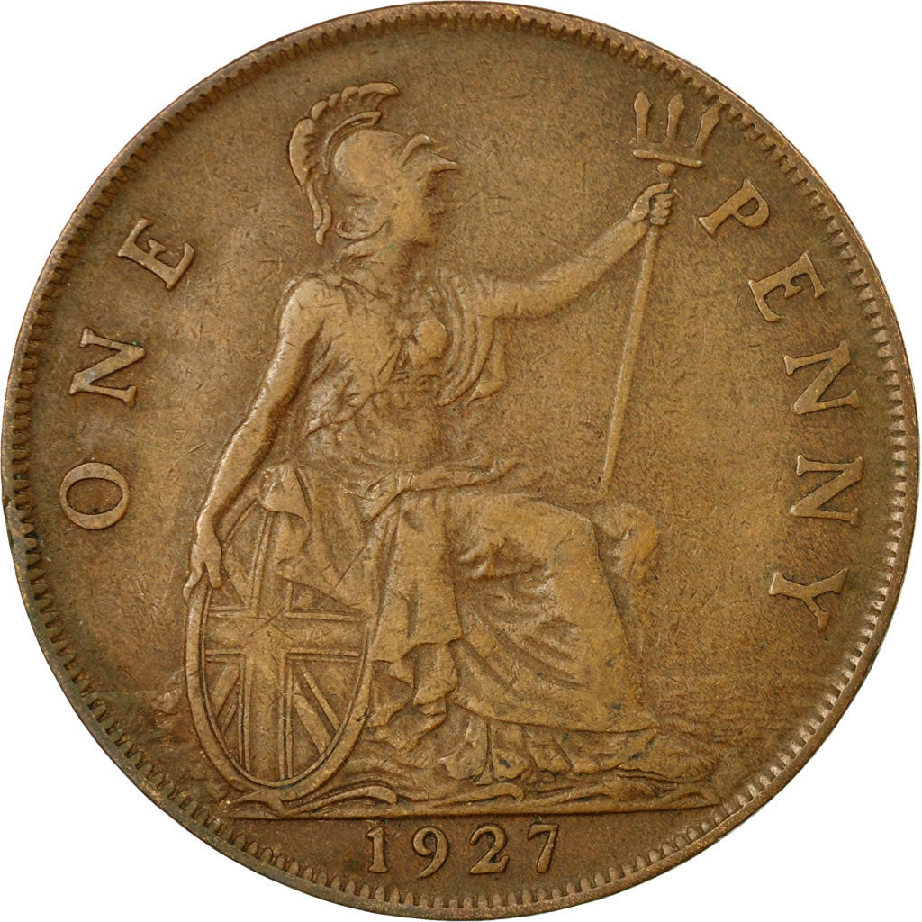 Coin, Great Britain, George V, Penny, 1927, VF(30-35), Bronze, KM:826