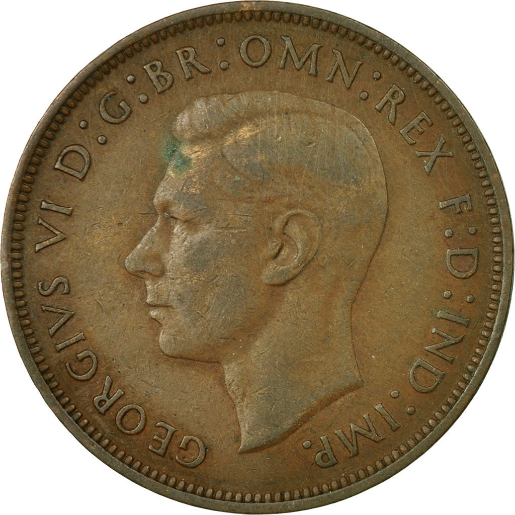 Coin, Great Britain, George VI, Penny, 1947, VF(30-35), Bronze, KM:845