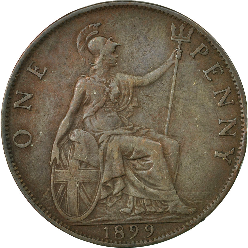 Coin, Great Britain, Victoria, Penny, 1899, EF(40-45), Bronze, KM:790