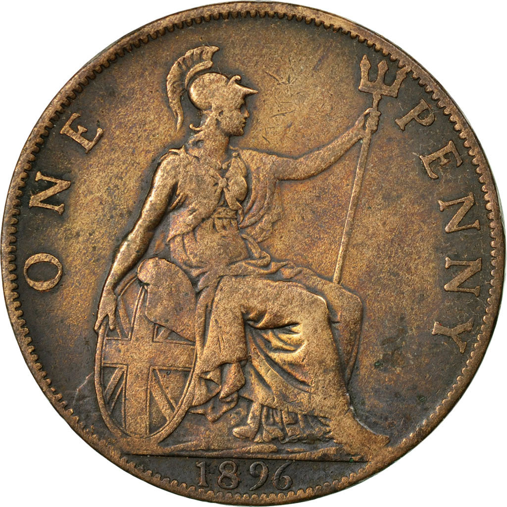 Coin, Great Britain, Victoria, Penny, 1896, VF(30-35), Bronze, KM:790