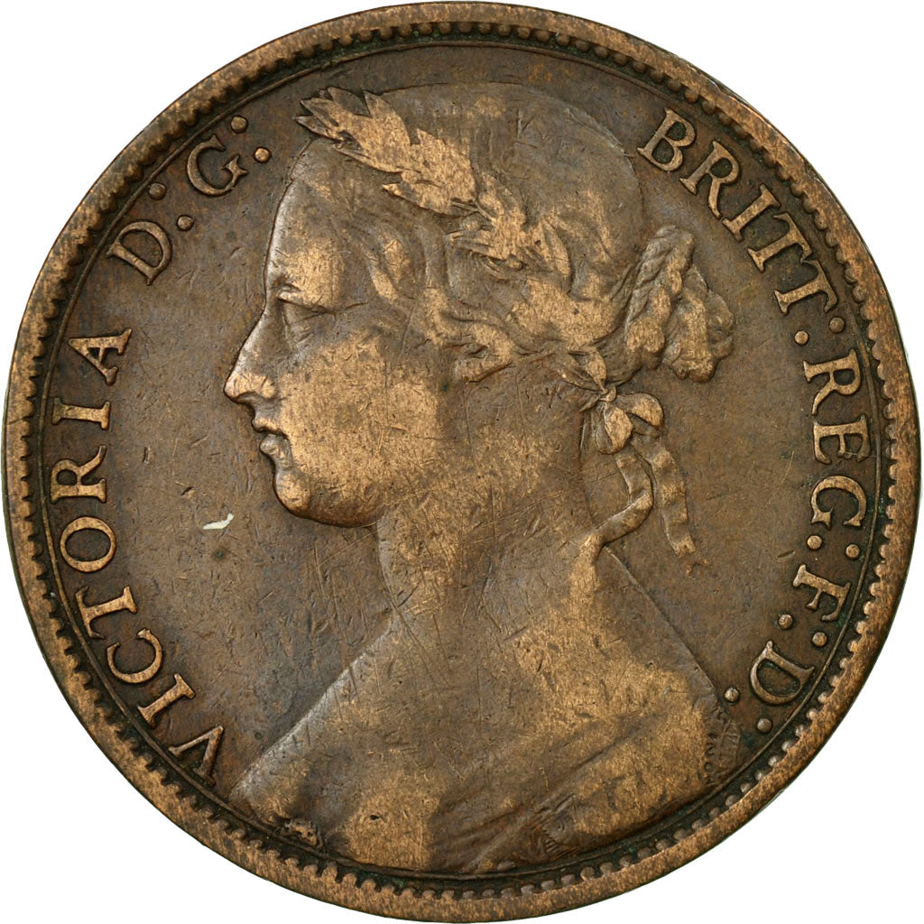 Coin, Great Britain, Victoria, Penny, 1875, VF(30-35), Bronze, KM:755