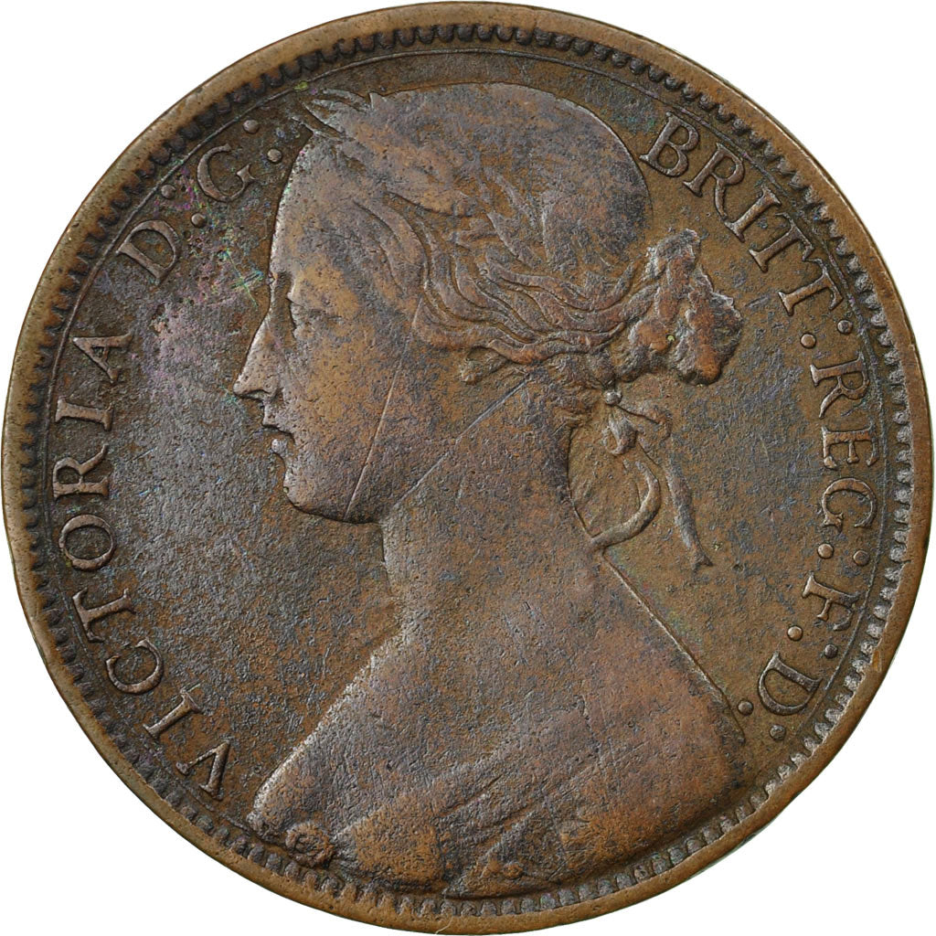 Coin, Great Britain, Victoria, Penny, 1874, EF(40-45), Bronze, KM:749.2