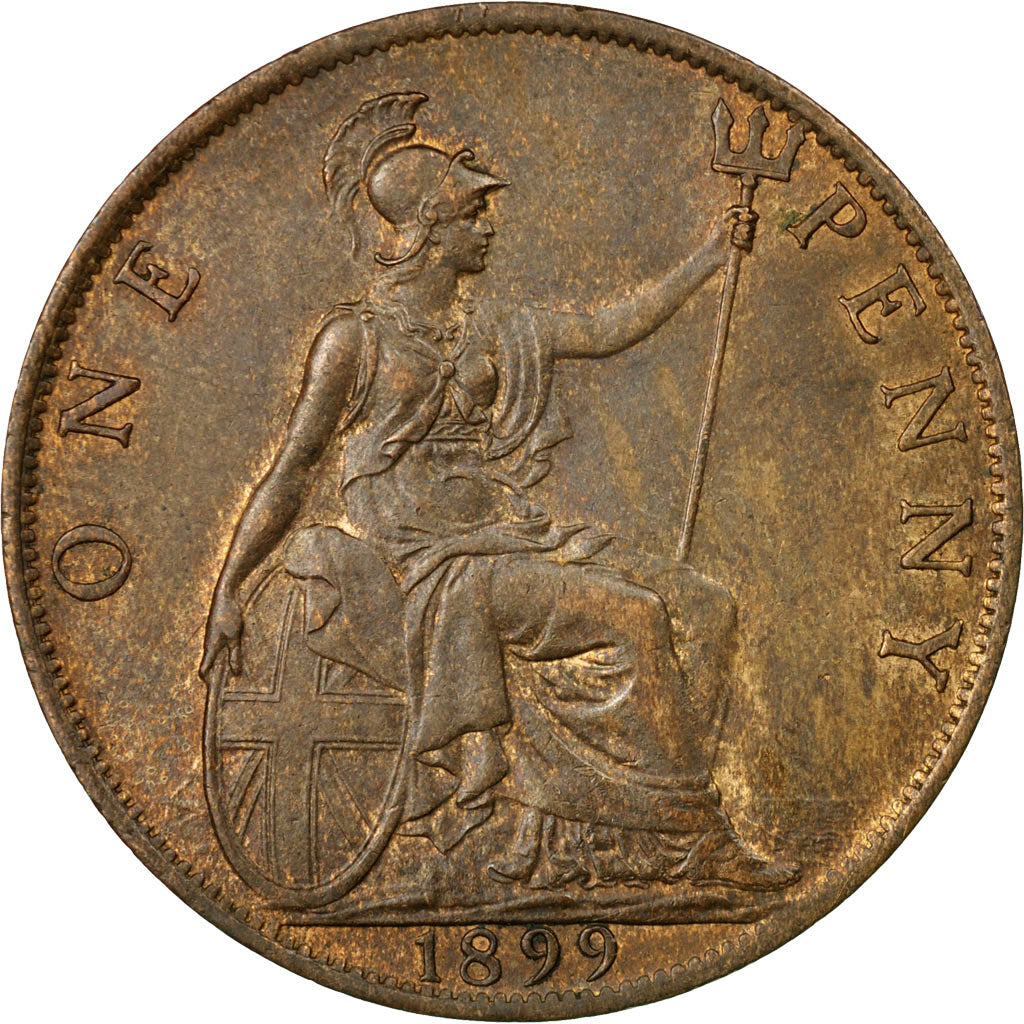 Coin, Great Britain, Victoria, Penny, 1899, EF(40-45), Bronze, KM:790