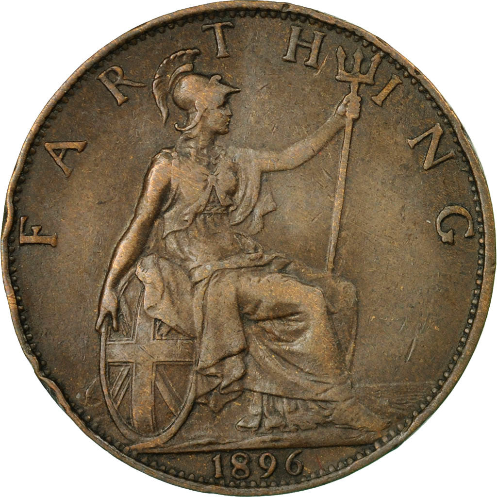 Coin, Great Britain, Victoria, Farthing, 1896, EF(40-45), Bronze, KM:788.1