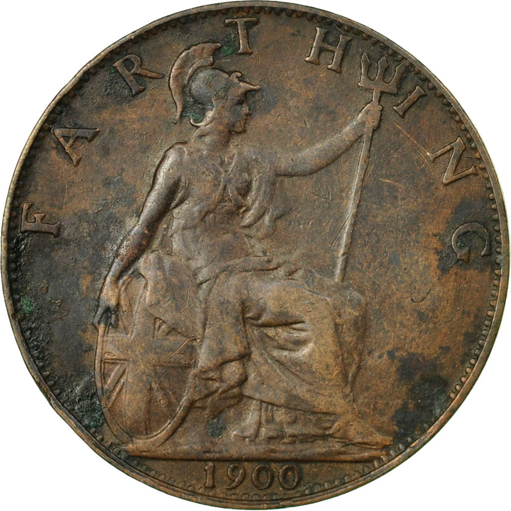 Coin, Great Britain, Victoria, Farthing, 1900, EF(40-45), Bronze, KM:788.2