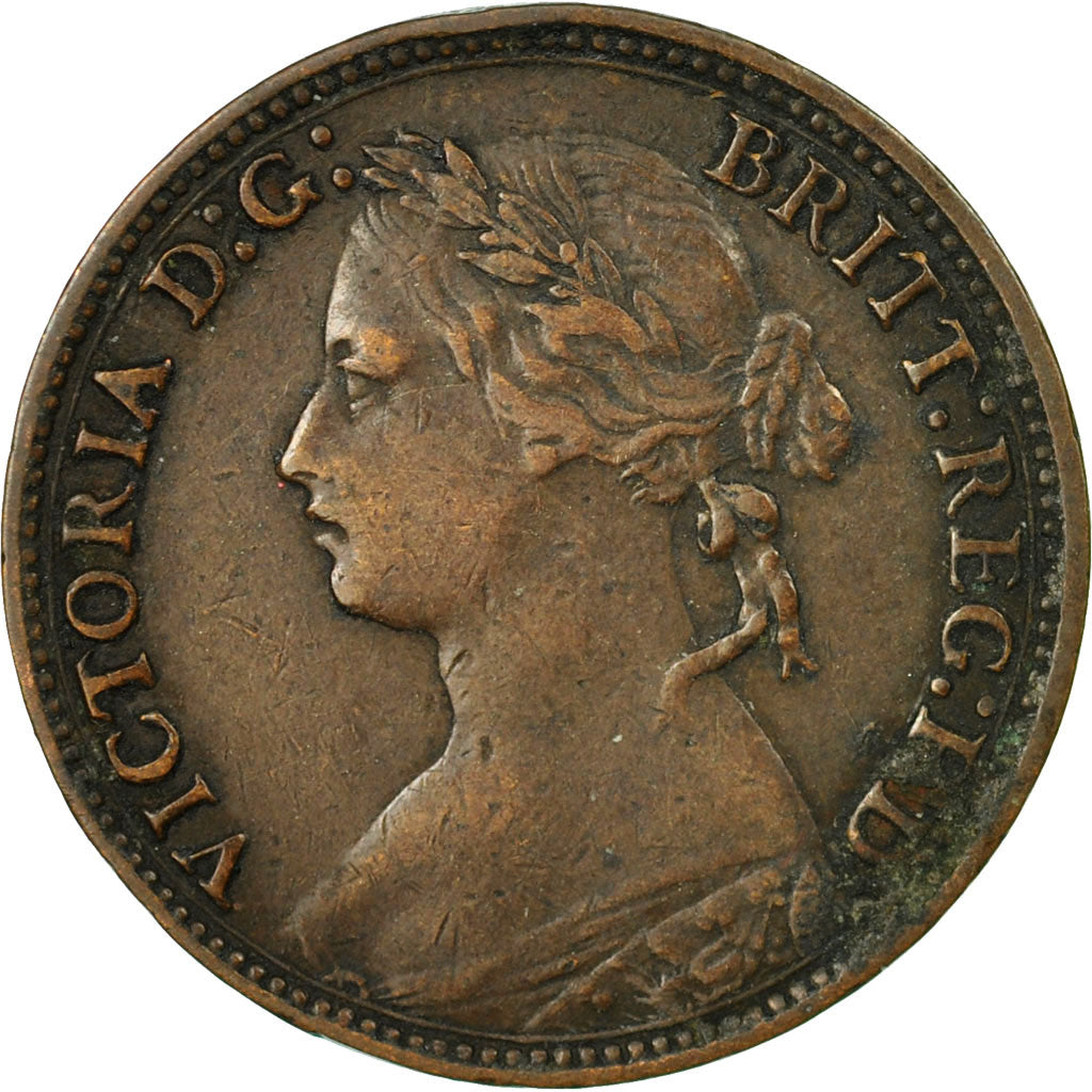 Coin, Great Britain, Victoria, Farthing, 1874, EF(40-45), Bronze, KM:753