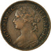 Coin, Great Britain, Victoria, Farthing, 1874, EF(40-45), Bronze, KM:753