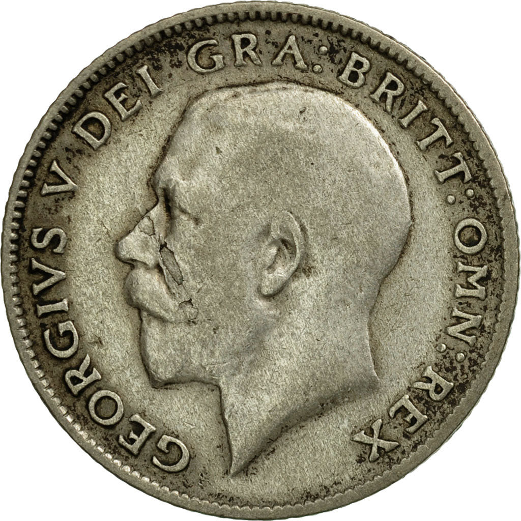 Coin, Great Britain, George V, 6 Pence, 1922, EF(40-45), Silver, KM:815a.1