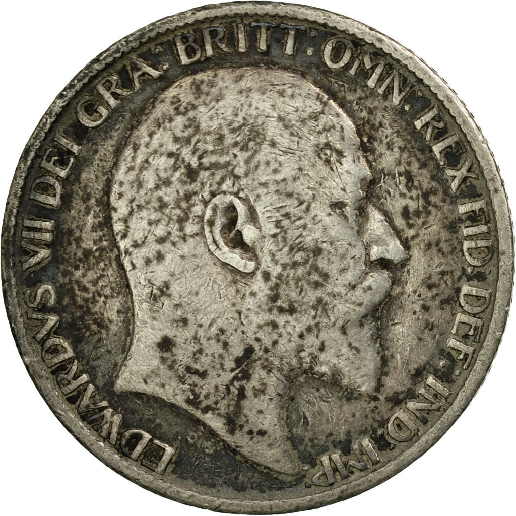 Coin, Great Britain, Edward VII, 6 Pence, 1904, VF(30-35), Silver, KM:799