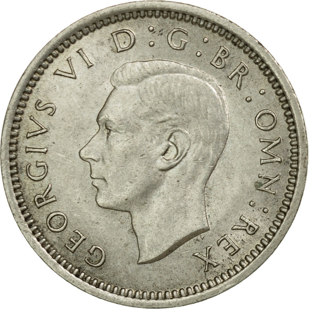 Coin, Great Britain, George VI, 3 Pence, 1937, AU(55-58), Silver, KM:848