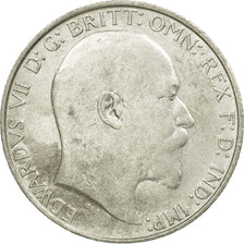 Monnaie, Grande-Bretagne, Edward VII, Florin, Two Shillings, 1910, TTB, Argent