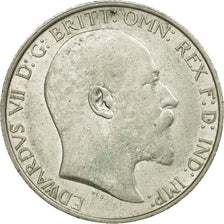 Coin, Great Britain, Edward VII, Florin, Two Shillings, 1909, EF(40-45), Silver