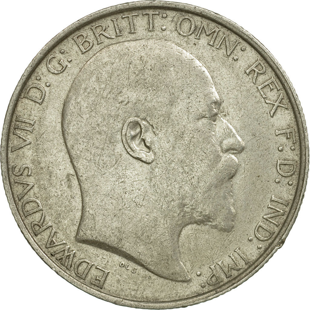 Coin, Great Britain, Edward VII, Florin, Two Shillings, 1907, EF(40-45), Silver