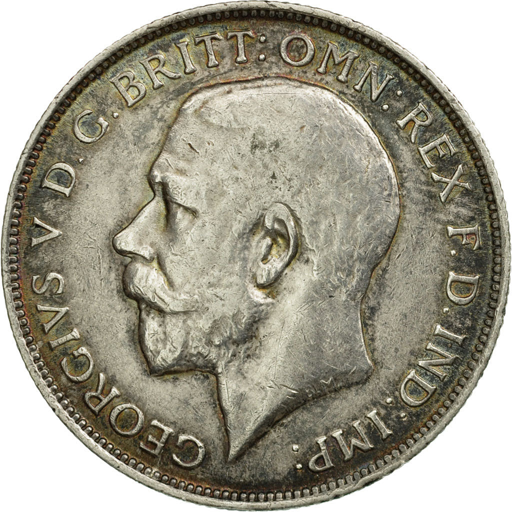 Coin, Great Britain, George V, Florin, Two Shillings, 1919, EF(40-45), Silver