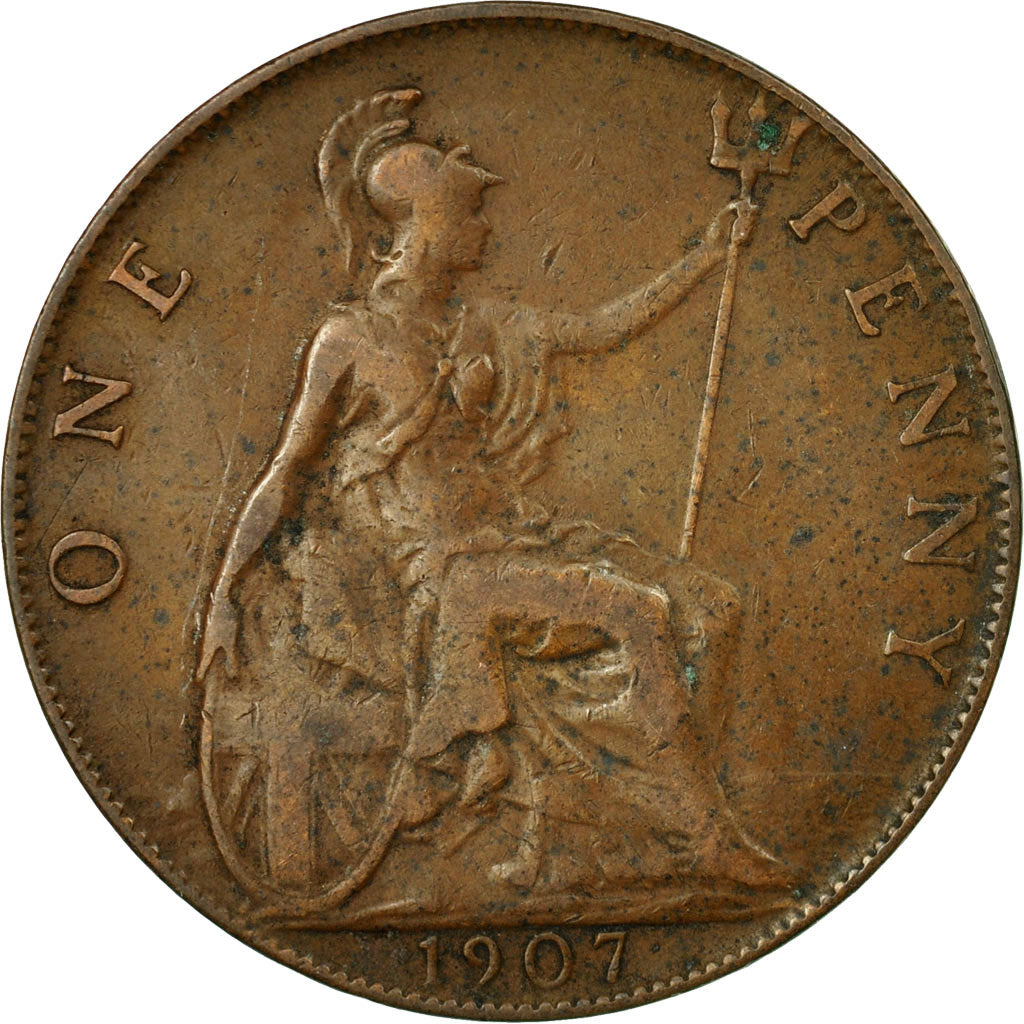Monnaie, Grande-Bretagne, Edward VII, Penny, 1907, TTB, Bronze, KM:794.2