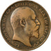 Coin, Great Britain, Edward VII, Penny, 1902, EF(40-45), Bronze, KM:794.2