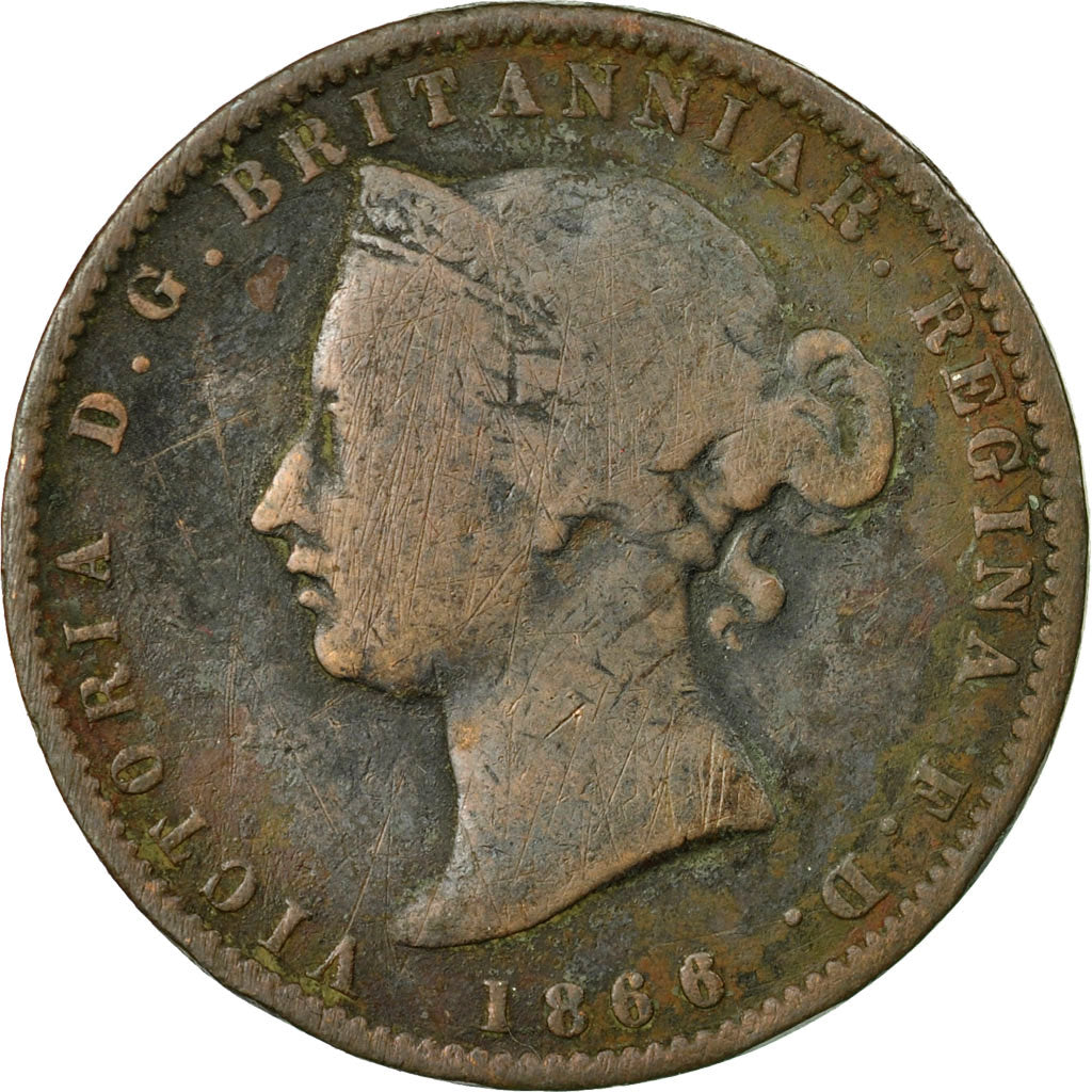Monnaie, Jersey, Victoria, 1/13 Shilling, 1866, TB+, Bronze, KM:5