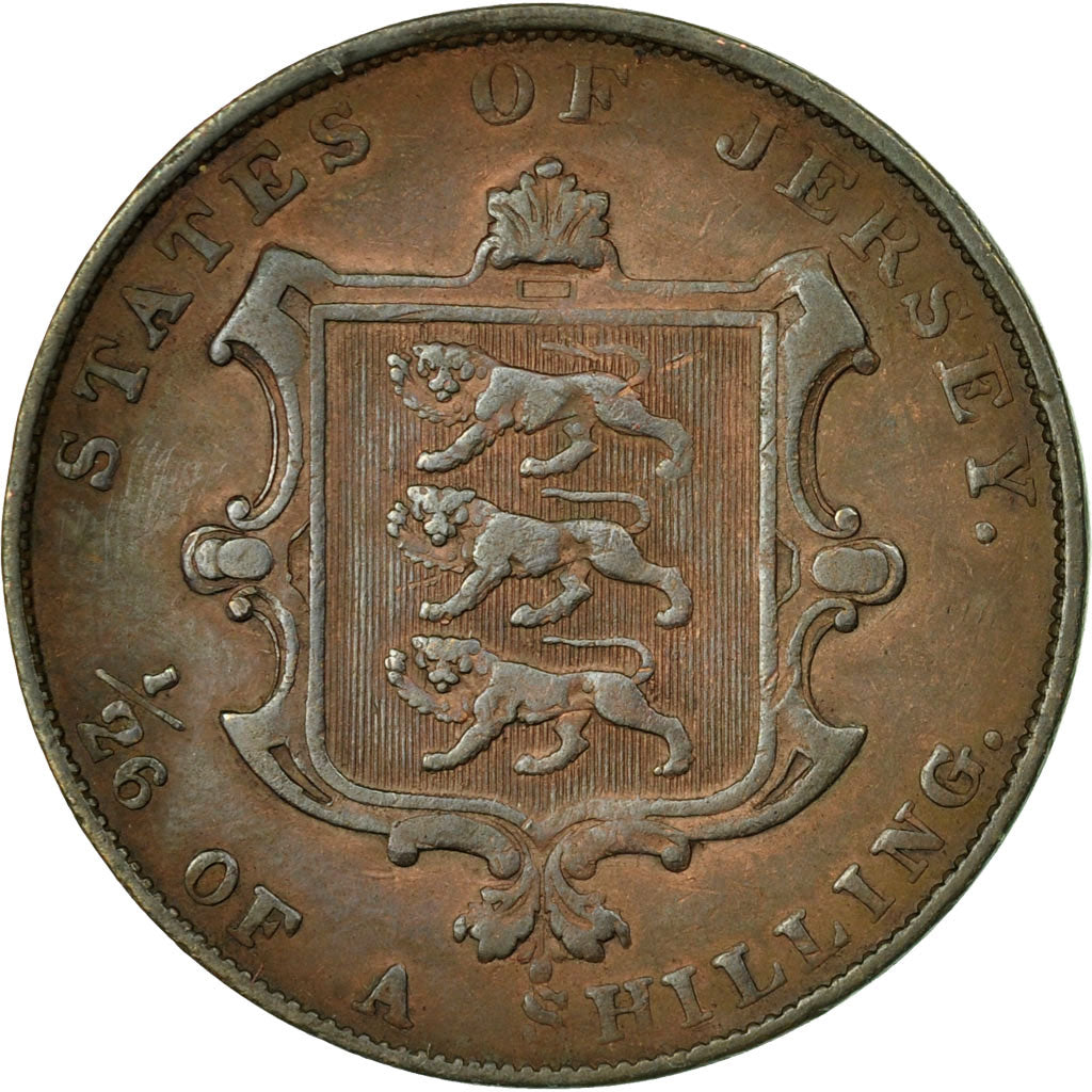 Coin, Jersey, Victoria, 1/26 Shilling, 1841, VF(30-35), Copper, KM:2