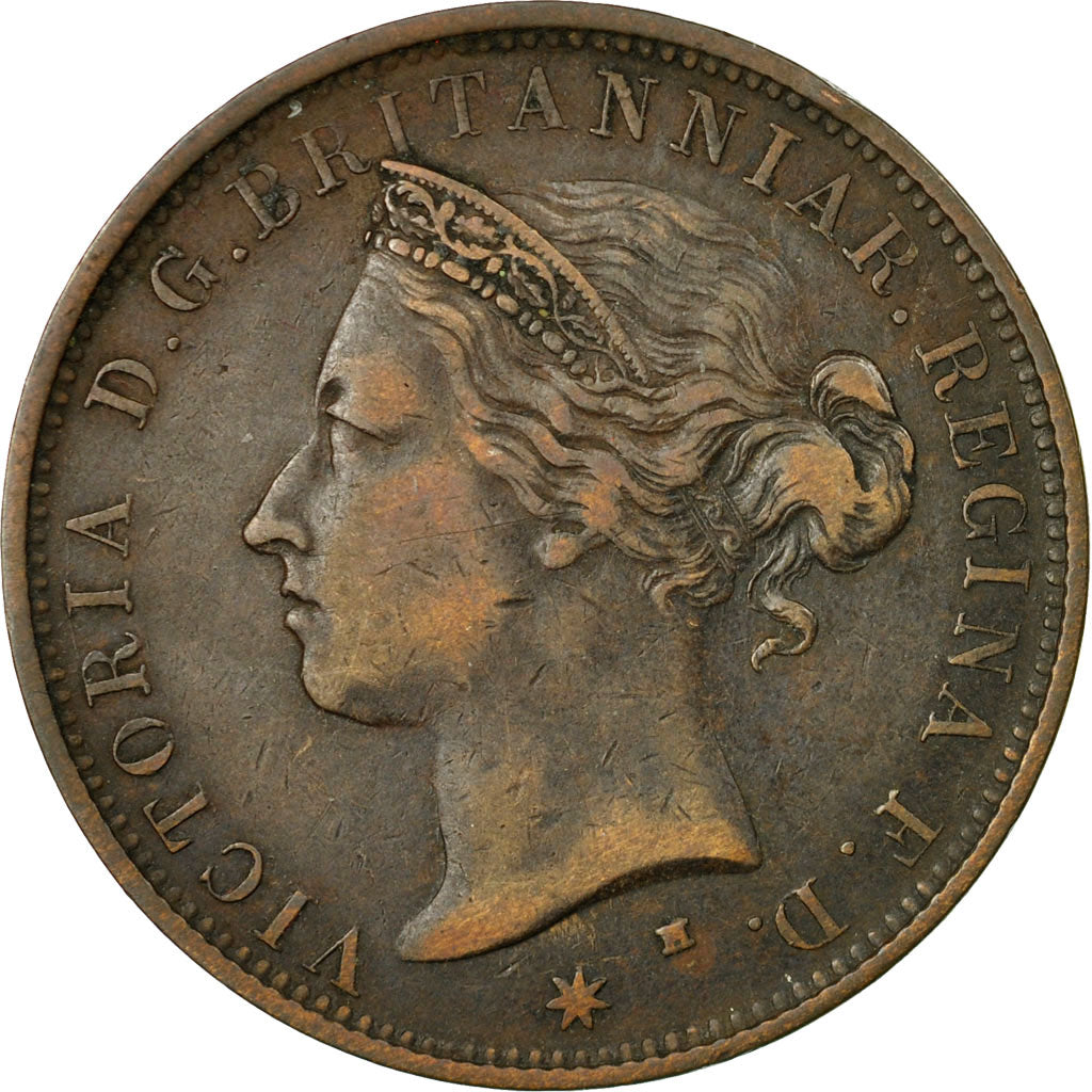 Coin, Jersey, Victoria, 1/12 Shilling, 1877, AU(50-53), Bronze, KM:8